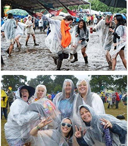 Durchsichtiger Regenponcho Damen Herren 5/10/20 Stück Wasserdicht