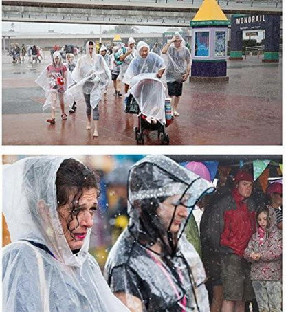 Regenponcho Transparent wasserdicht Regencape 5/10/20 Stück