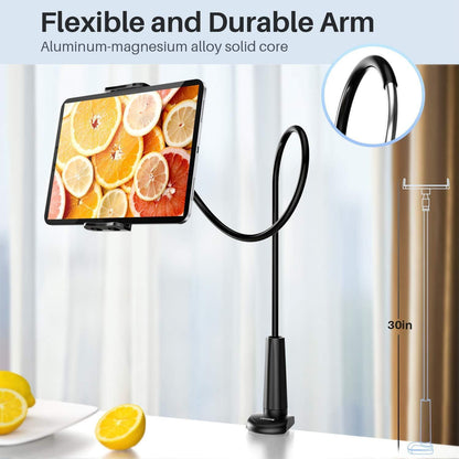 Flexibler Tablet Halter mit Schwanenhals – Verstellbarer Arm für iPad & Co.