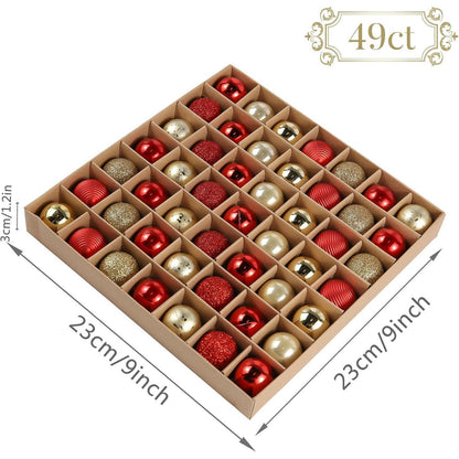 Weihnachtskugeln 49 Stück 3cm Kunststoff Christbaumschmuck