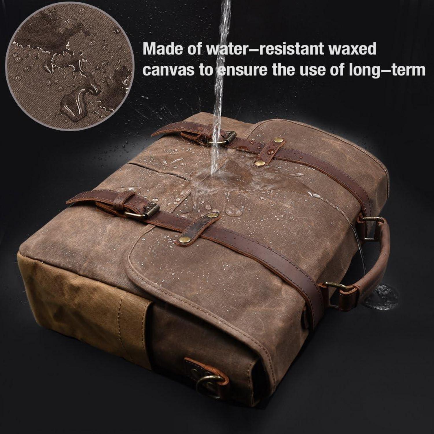 Herren Umhängetasche Aktentasche Laptoptasche Canvas 15.6