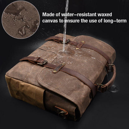 Herren Umhängetasche Aktentasche Laptoptasche Canvas 15.6