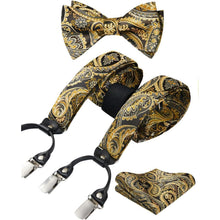 HISDERN Hosenträger Herren Set breit Fliege