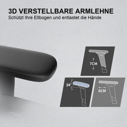 SIHOO M57 Ergonomischer Bürostuhl mit Lendenwirbelstütze in Schwarz