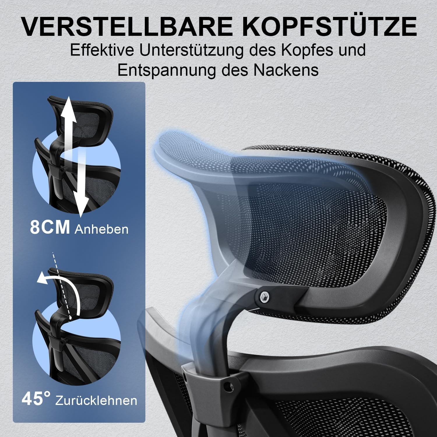 SIHOO M57 Ergonomischer Chefsessel mit 3D Armlehne, Lendenwirbelstütze und