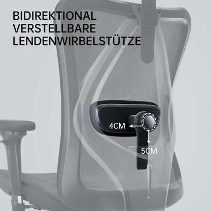 SIHOO M57 Ergonomischer Chefsessel mit 3D Armlehne, Lendenwirbelstütze und