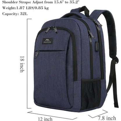 MATEIN Schulrucksack 15,6 Zoll Laptop Rucksack USB