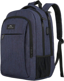 Rucksack 15,6 Zoll Laptop Notebook mit USB Ladeanschluss Blau