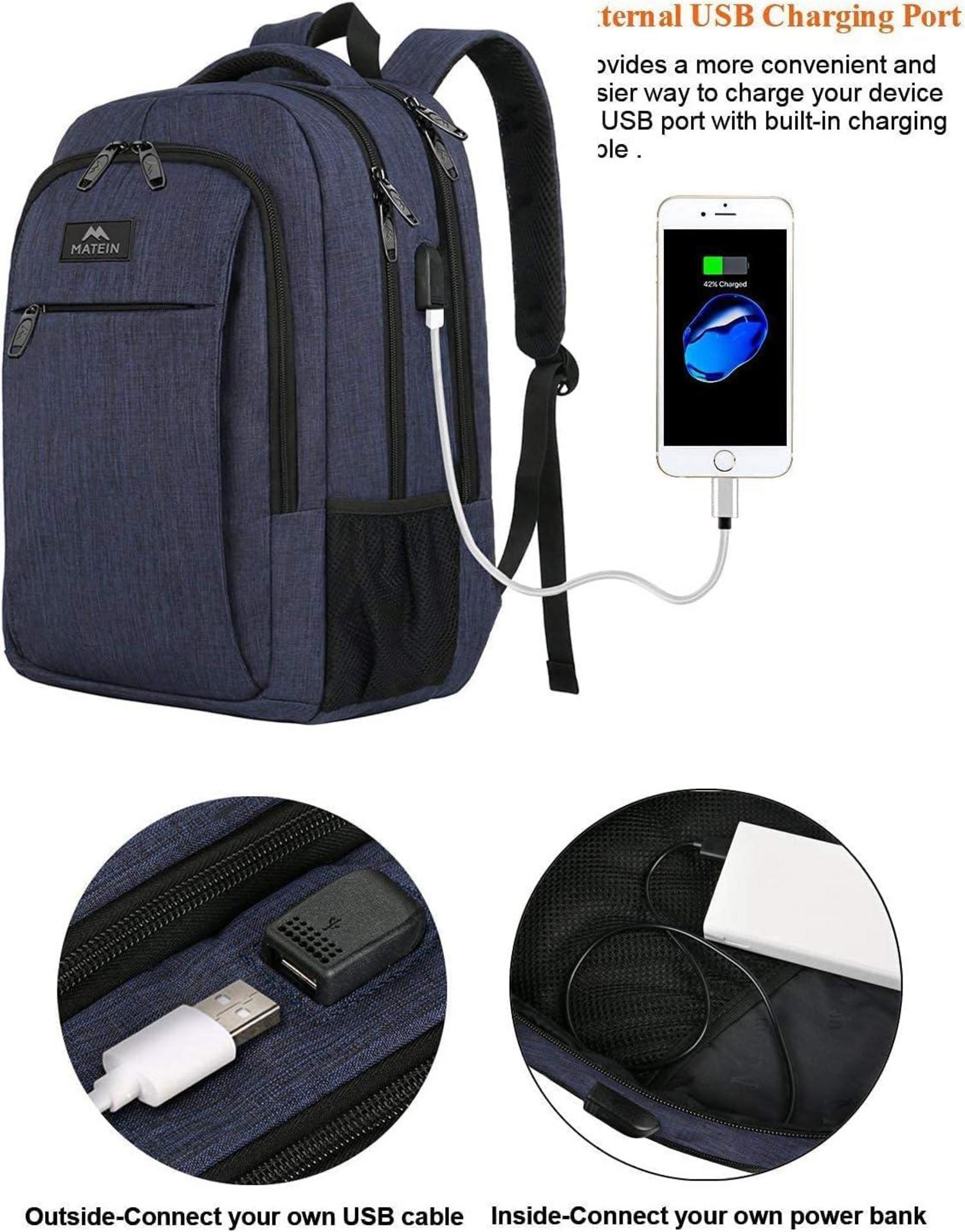 MATEIN Schulrucksack 15,6 Zoll Laptop Rucksack USB