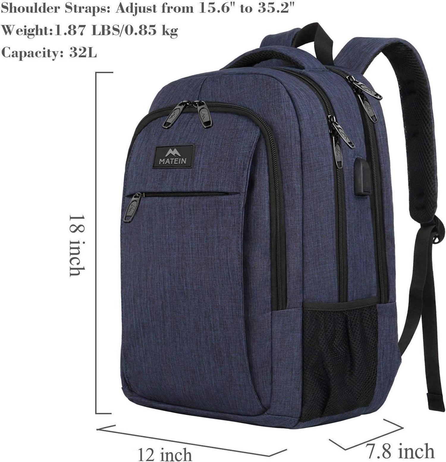 Schulrucksack 15,6 Zoll Laptop Notebook Rucksack USB Ladeanschluss