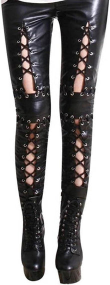 Lackleder Catsuit Punk Rock Hosen Club Anzug Disco Outfit