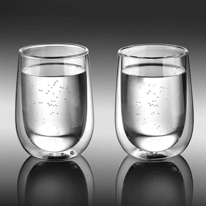 Doppelwandige 350ml Latte Macchiato Gläser Borosilikatglas 2er Set