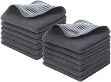 Mikrofasertücher 12er Set Grau 30x30cm für Küche, Auto, Haushalt