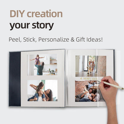 Fotoalbum 10x15 Selbstklebend Leinen Hochzeit Geschenk 40