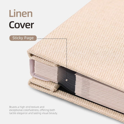 Fotoalbum 10x15 Selbstklebend Leinen Hochzeit Geschenk 40