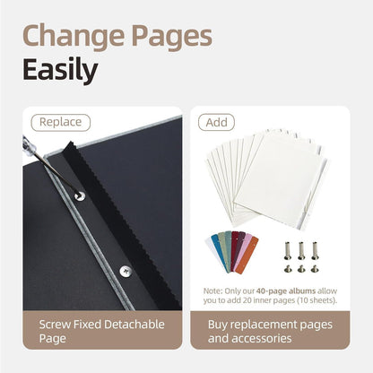 Fotoalbum 10x15 Selbstklebend Leinen Hochzeit Geschenk 40