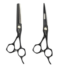 Professionelle Friseurschere 6 Zoll Edelstahl Schwarz
