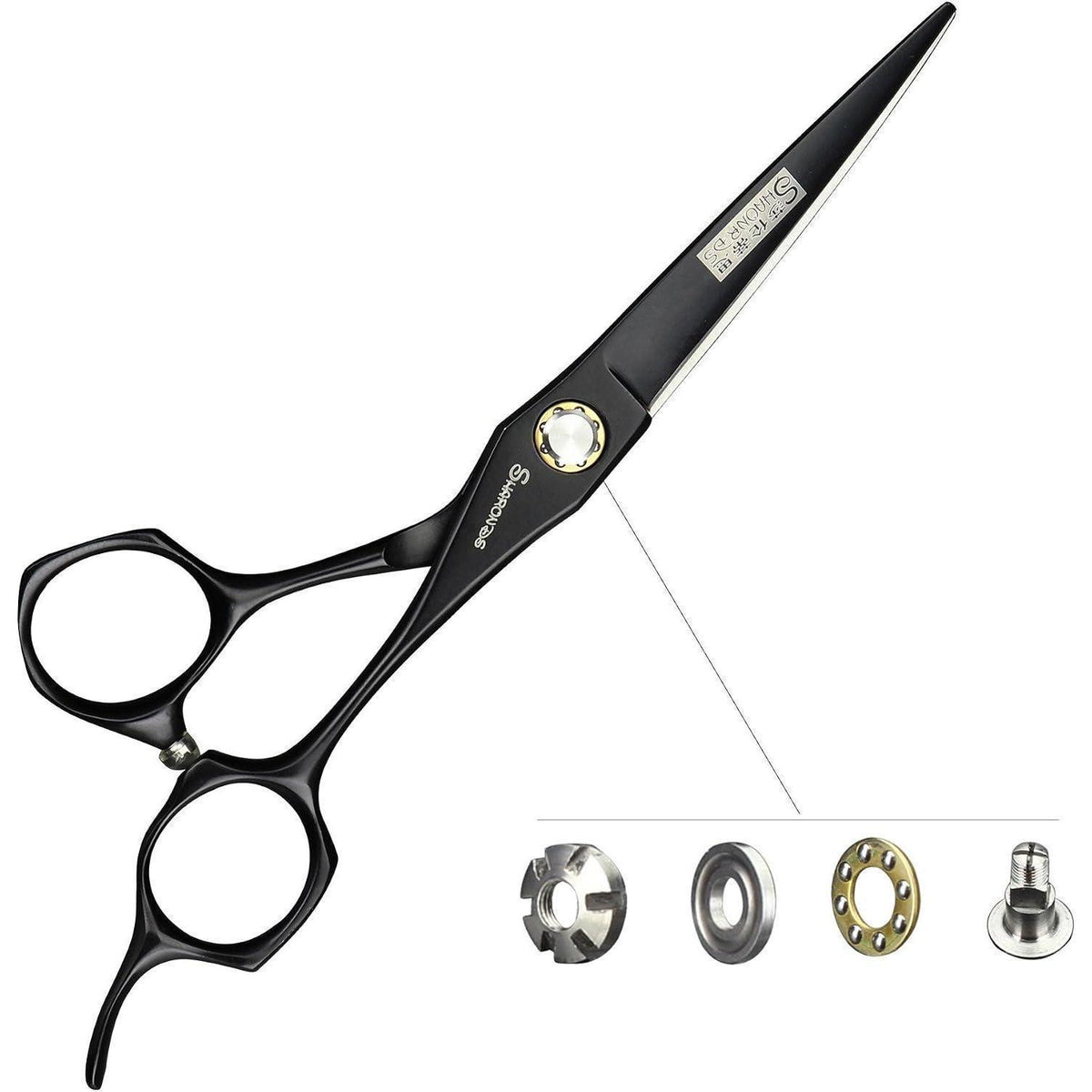Professionelle Friseurschere 6 Zoll Edelstahl Schwarz