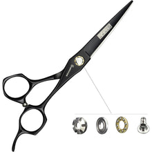 Professionelle Friseurschere 6 Zoll Edelstahl Schwarz