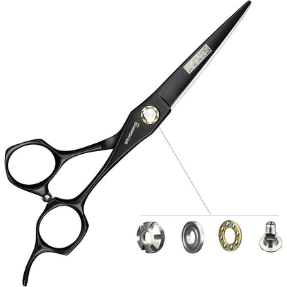 Professionelle Friseurschere 6 Zoll Edelstahl Schwarz