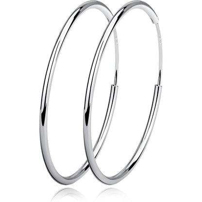 Damen Vintage Sterling Silber Creolen Ohrringe 20-60mm