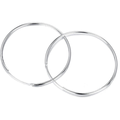 Damen Vintage Sterling Silber Creolen Ohrringe 20-60mm