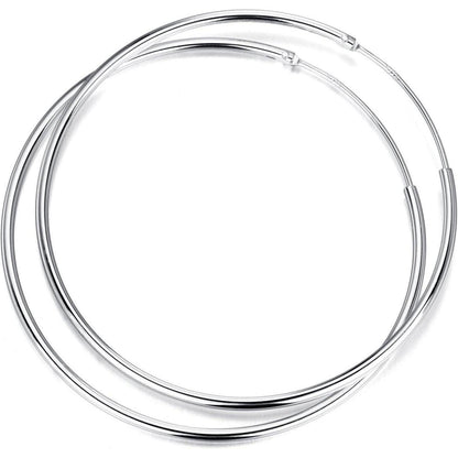 Damen Vintage Sterling Silber Creolen Ohrringe 20-60mm
