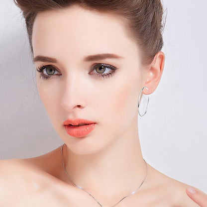 Damen Vintage Sterling Silber Creolen Ohrringe 20-60mm