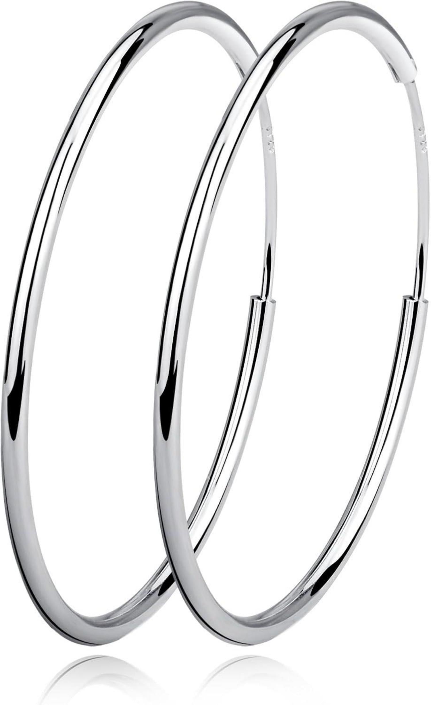 Sterling Silber Creolen Ohrringe 20 30 40 50 60MM 20mm