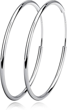 Sterling Silber Creolen Ohrringe 20 30 40 50 60MM 20mm