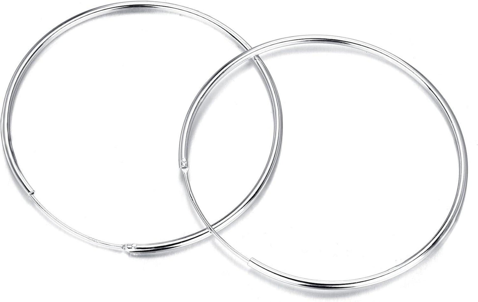 Damen Vintage Sterling Silber Creolen Ohrringe 20-60mm
