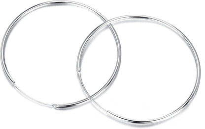Damen Vintage Sterling Silber Creolen Ohrringe 20-60mm