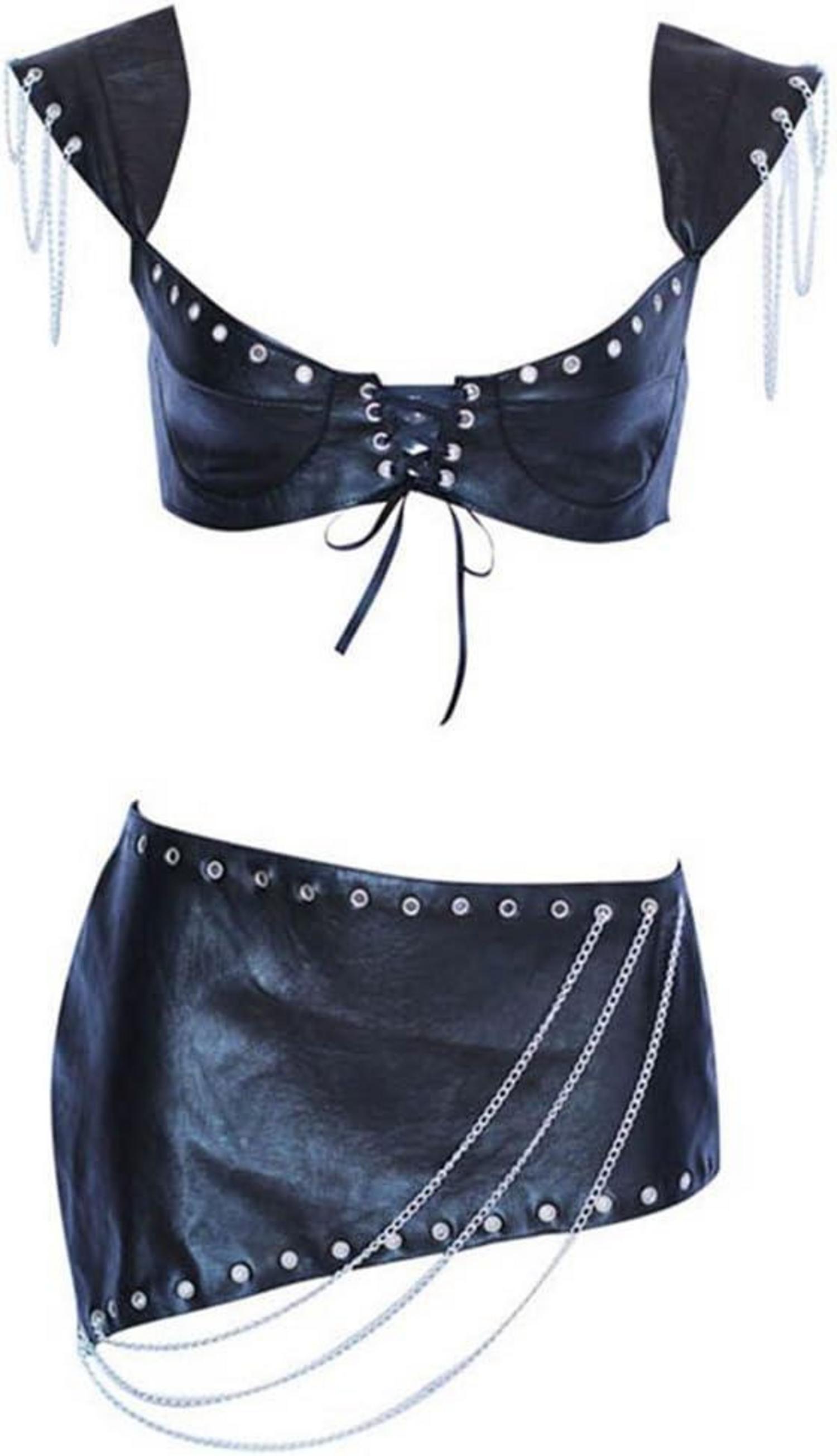 Sexy Lackleder Catsuit Overall Damen Clubwear Partykleidung XL=38-40EU