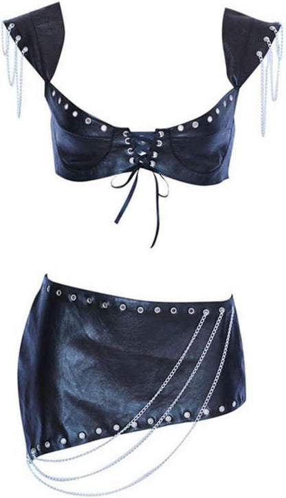 Sexy Lackleder Catsuit Overall Damen Clubwear Partykleidung XL=38-40EU