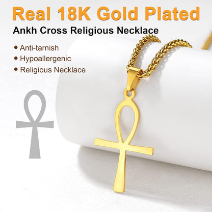 U7 Ankh Kette Ägyptisches Zeichen Anhänger Halskette