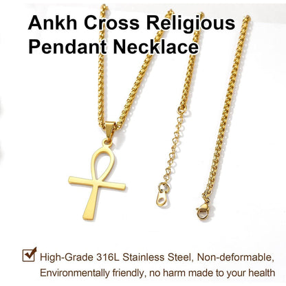 U7 Ankh Kette Ägyptisches Zeichen Anhänger Halskette