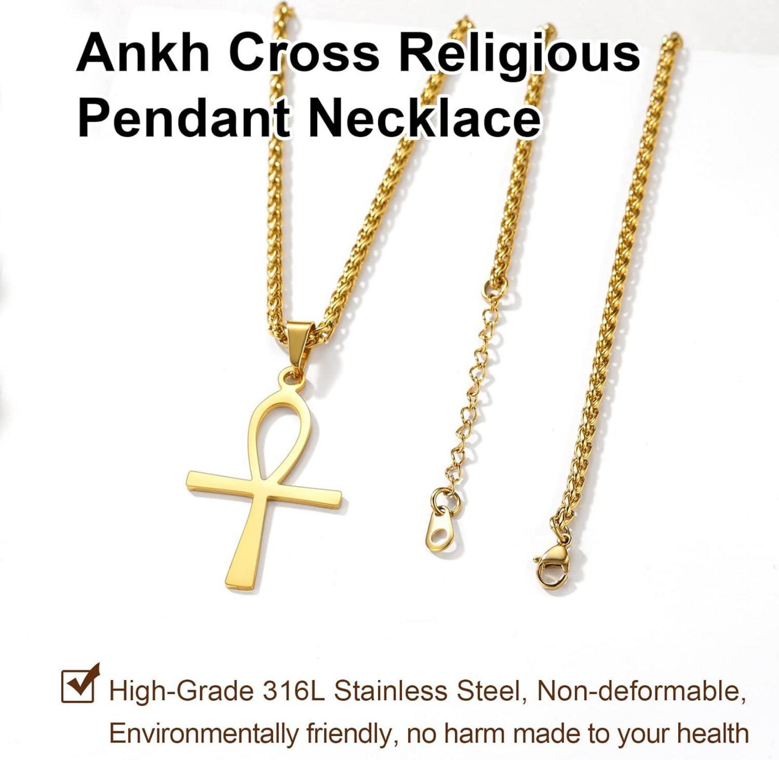 Ankh Kette Ägyptisches Zeichen Nilschlüssel Anch-Kreuz Halskette