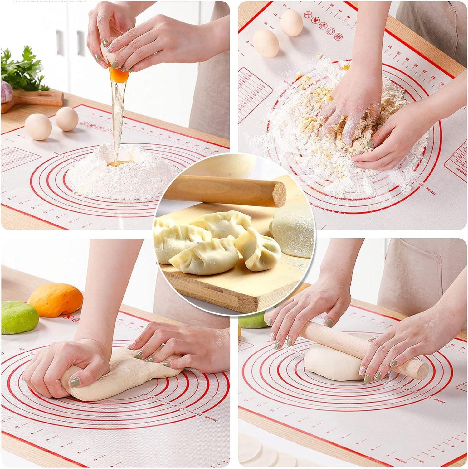 Silikon Backmatte Antihaft Rutschfest 60x40 cm mit Maßangaben