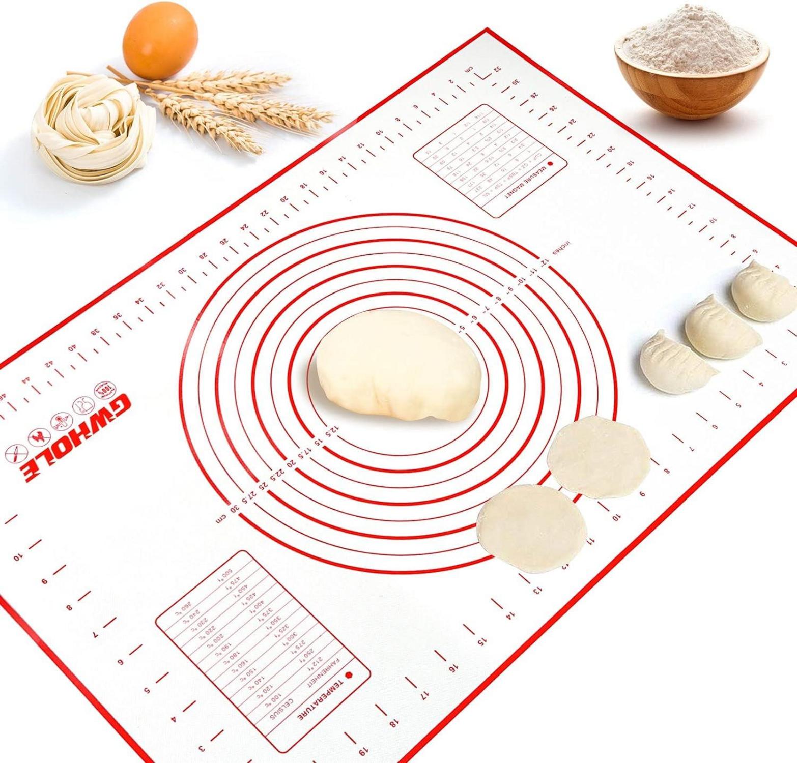 Silikon Backmatte Teigmatte Antihaft Rutschfest 60x40 cm
