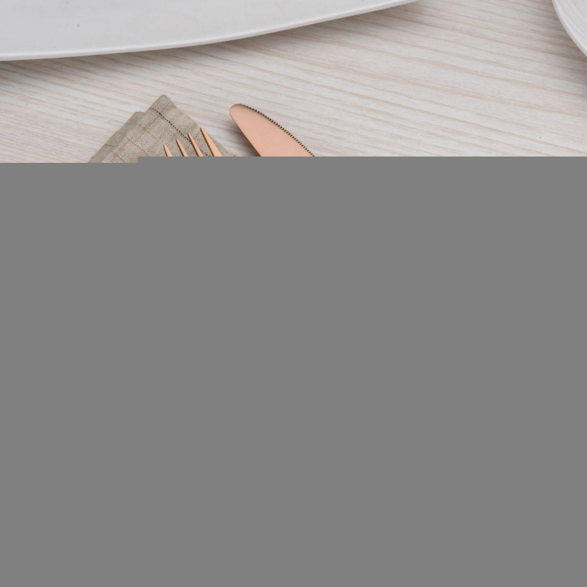 30-teiliges Besteckset Roségold, Service für 6 Personen, Edelstahl, spülmaschinenfest