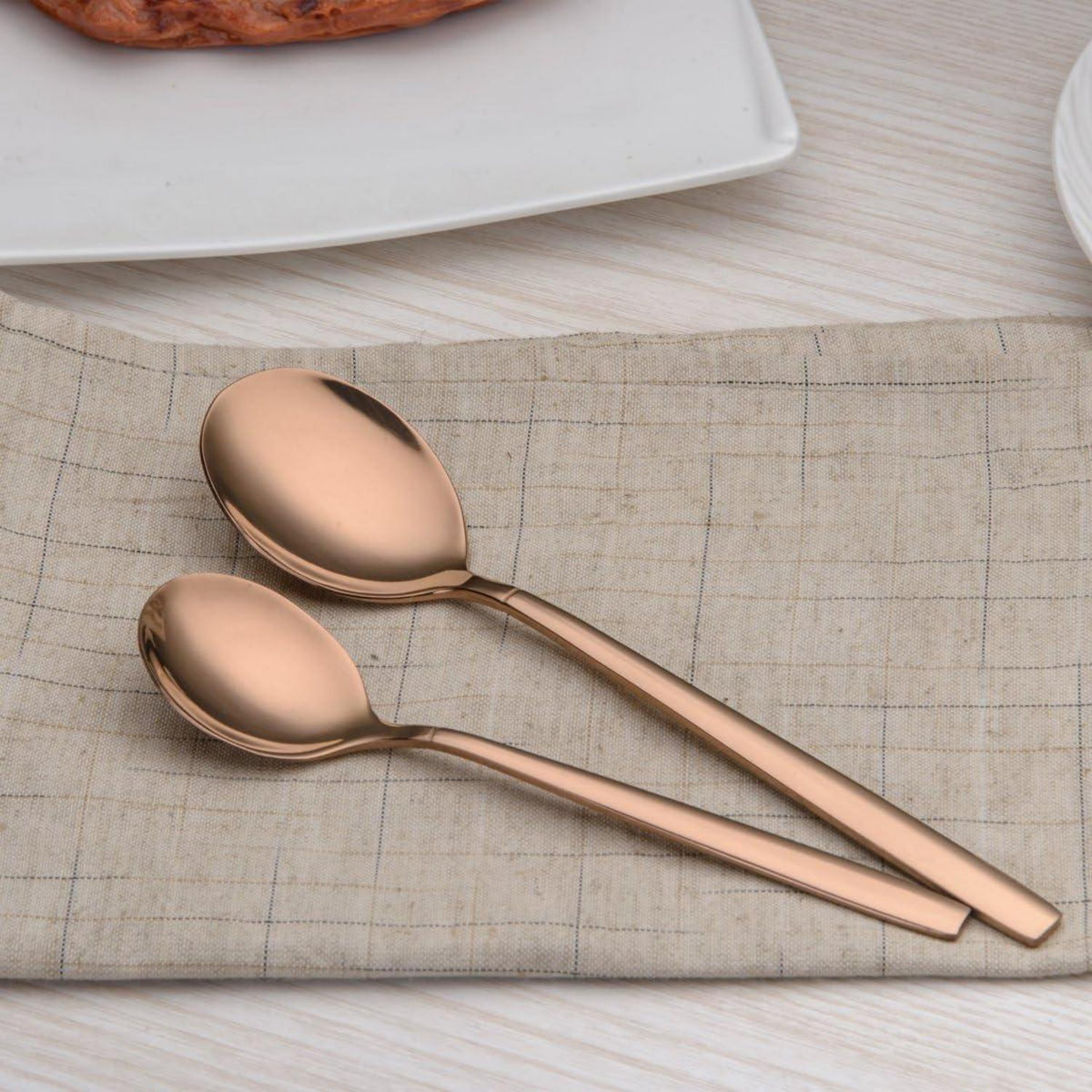 30-teiliges Besteckset Roségold, Service für 6 Personen, Edelstahl, spülmaschinenfest