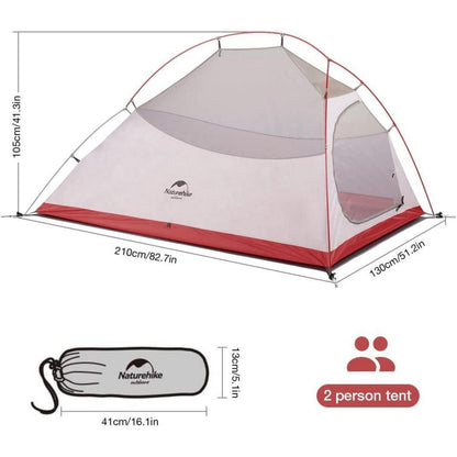 Ultraleichtes Campingzelt 2 Personen Wasserdicht 4 Saison