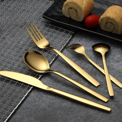 30-teiliges Titan vergoldetes Besteckset für 6 Personen