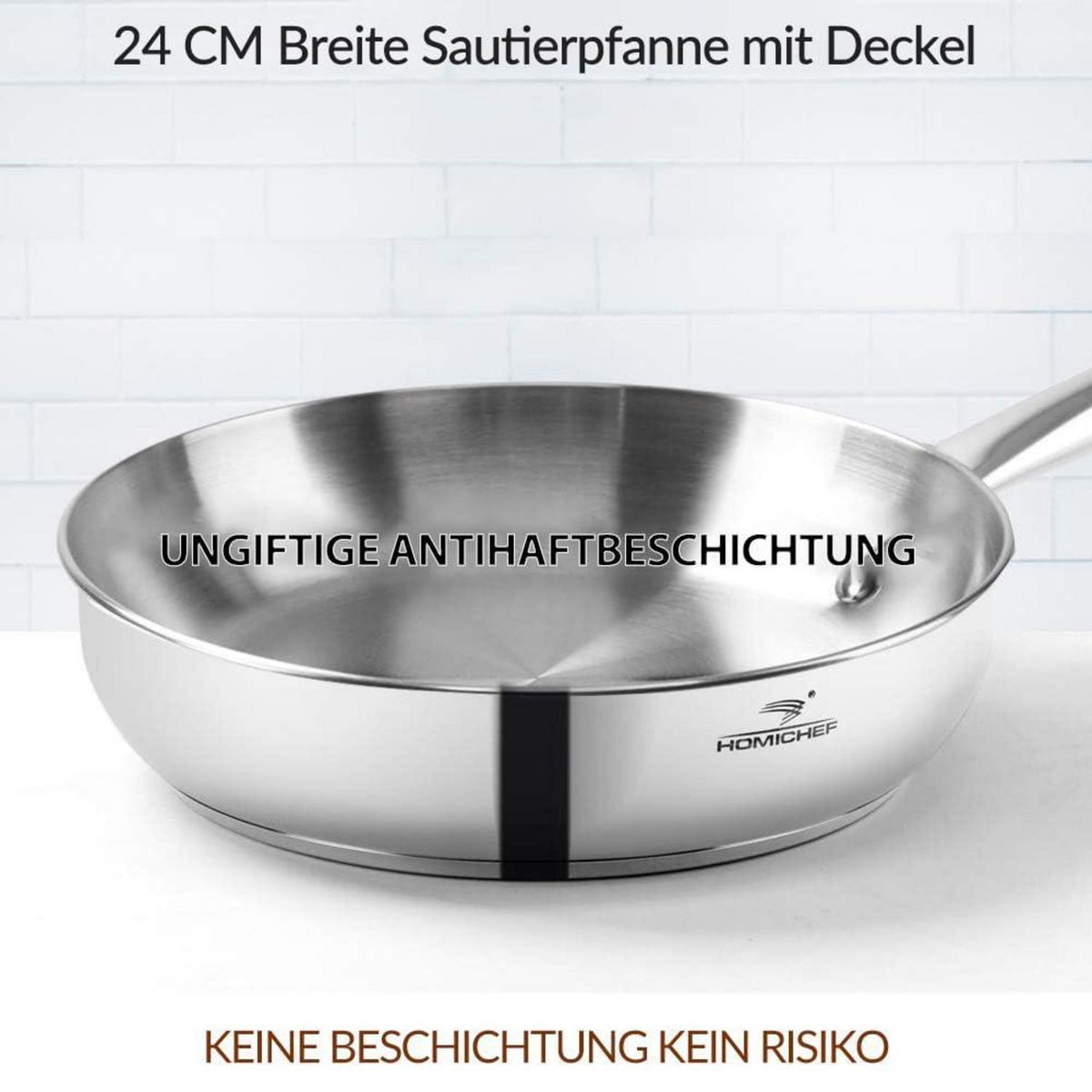 14-teiliges Edelstahl Topfset Induktion – Nickelfrei & Gesund Kochen