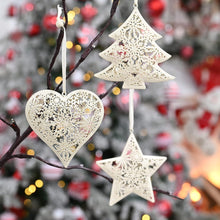 Metall Weihnachtsanhänger 6er Set - Weihnachtsdeko für