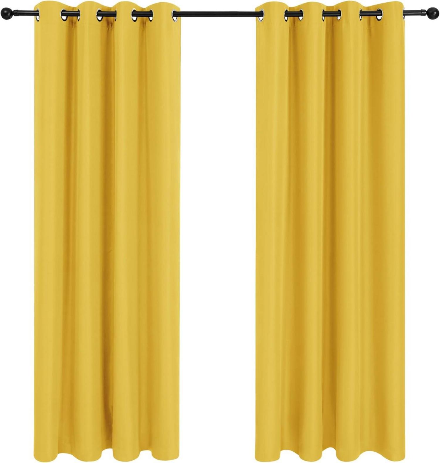 Deconovo Vorhang Ösen Wohnzimmer Oxford Thermovorhang