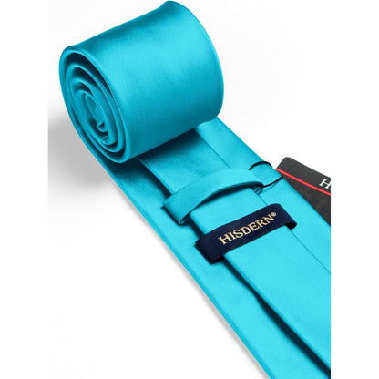 Blau Krawattenset mit Einstecktuch