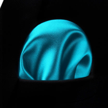 Blau Krawattenset mit Einstecktuch