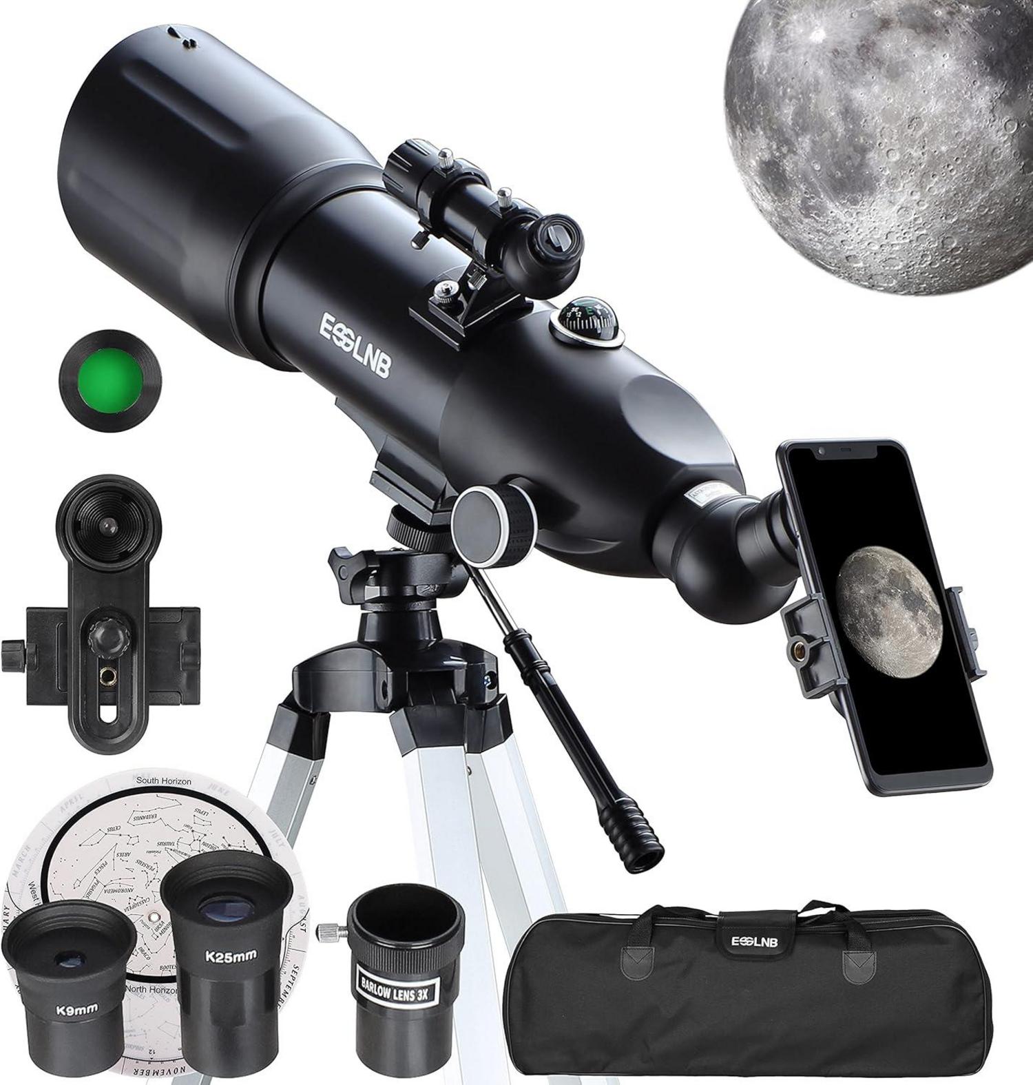 Astronomie Teleskop für Kinder Einsteiger & Erwachsene mit Zubehör