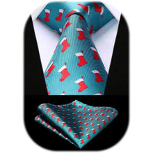 Herren Weihnachts Krawatte Taschentuch Set Xmas Party